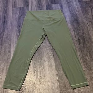 Lulu lemon green leggings size 12 good condition